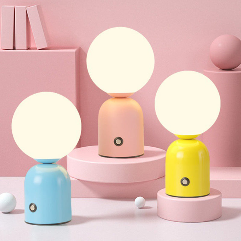Halo Modern Bedside Table Lamp with Dimmable LED Glow