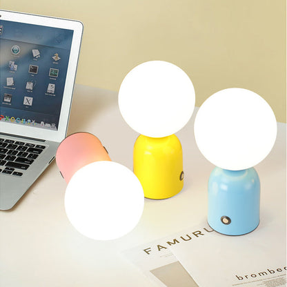 Halo Modern Bedside Table Lamp with Dimmable LED Glow