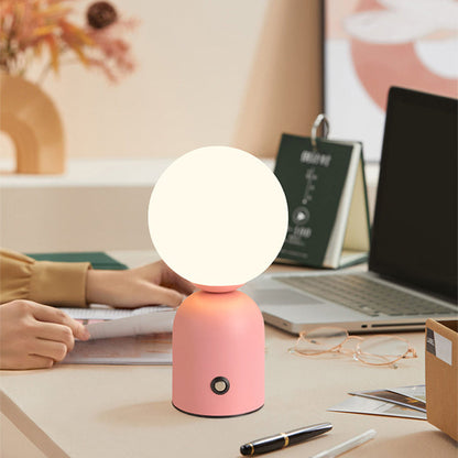 Halo Modern Bedside Table Lamp with Dimmable LED Glow