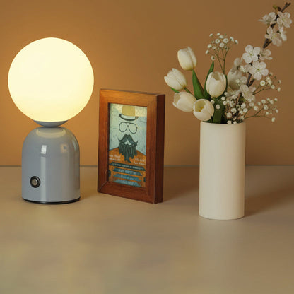 Halo Modern Bedside Table Lamp with Dimmable LED Glow