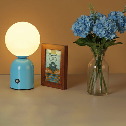 Halo Modern Bedside Table Lamp with Dimmable LED Glow