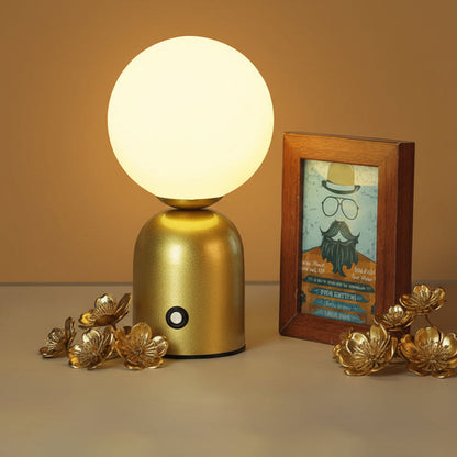 Halo Modern Bedside Table Lamp with Dimmable LED Glow