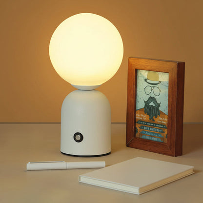 Halo Modern Bedside Table Lamp with Dimmable LED Glow