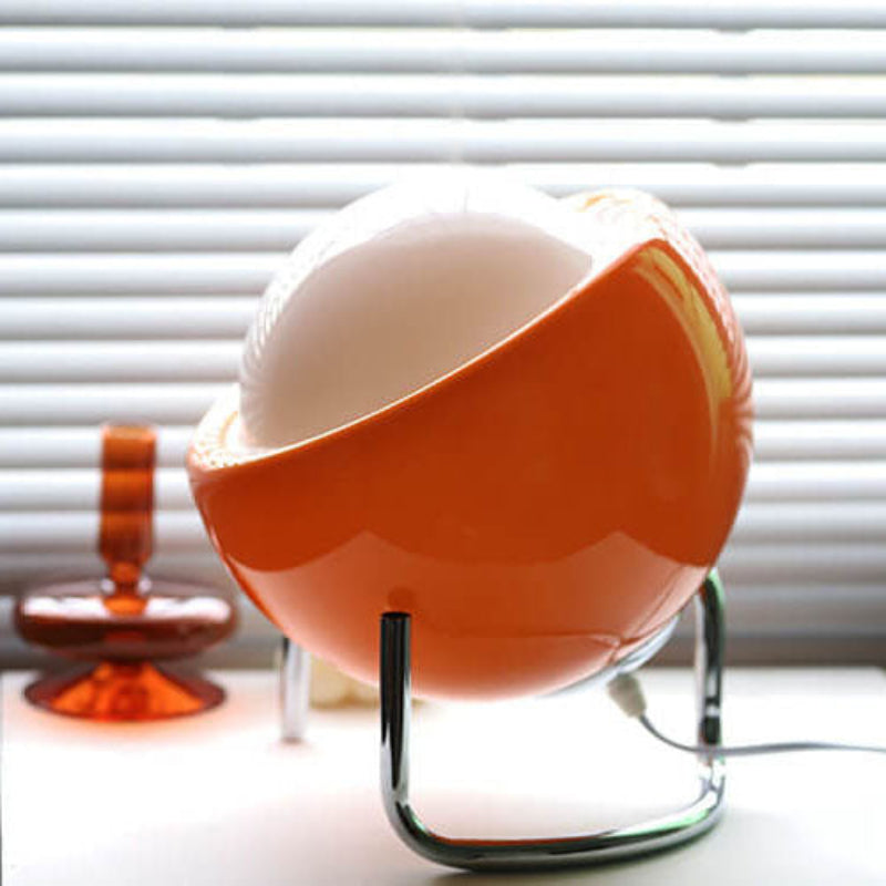 Clementine Modern Orange Glass Table Lamp with USB Accent Lighting