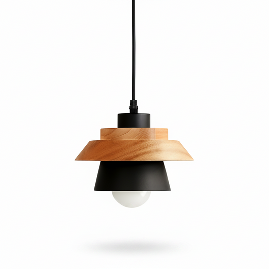 Nexa Modern Pendant Light – Striking Metal and Wood Design for Stylish Kitchens