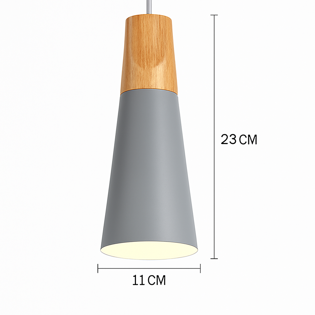 Nexa Modern Pendant Light – Striking Metal and Wood Design for Stylish Kitchens