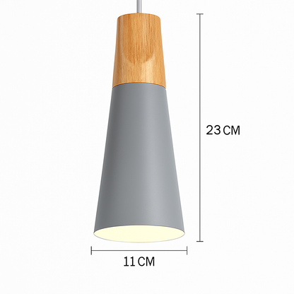 Nexa Modern Pendant Light – Striking Metal and Wood Design for Stylish Kitchens