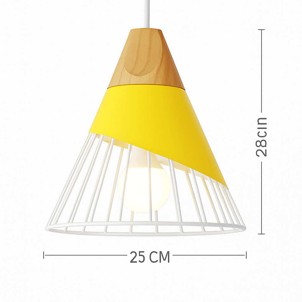Nexa Modern Pendant Light – Striking Metal and Wood Design for Stylish Kitchens