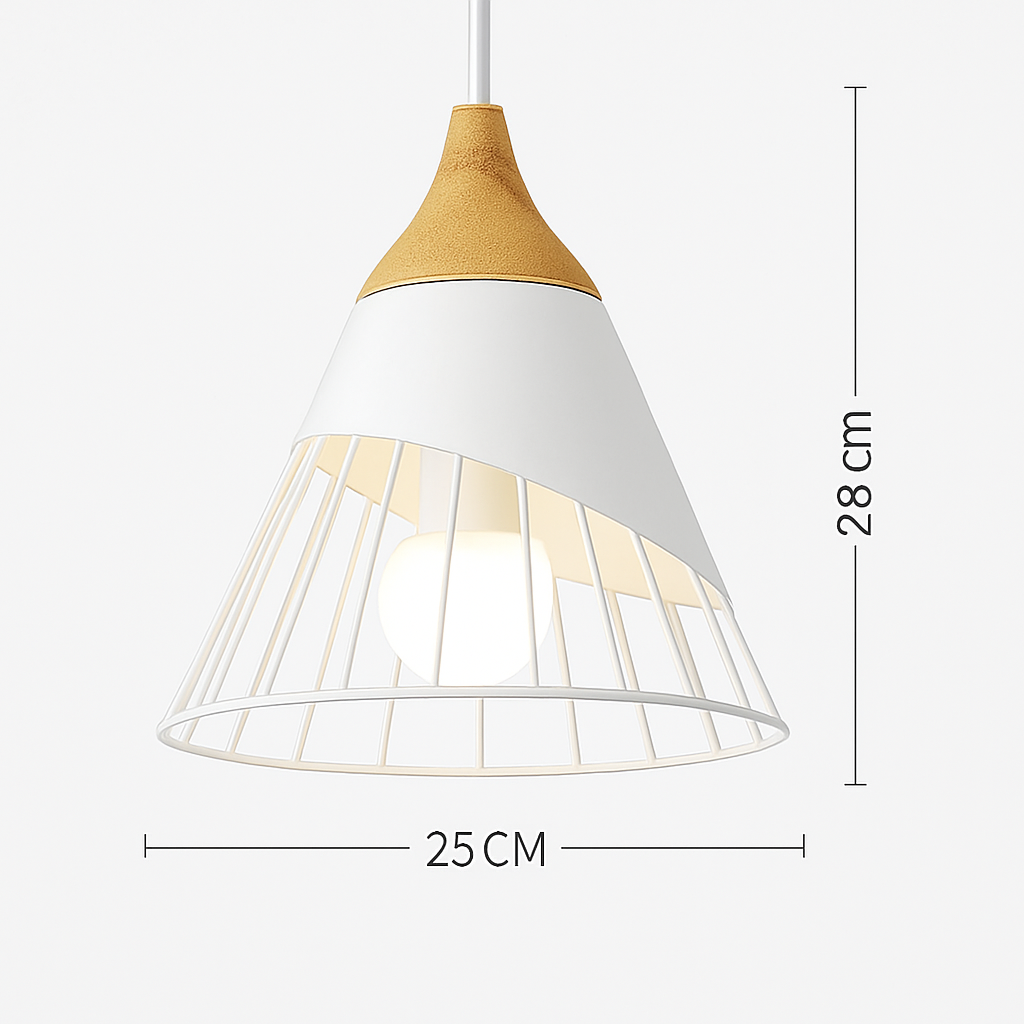 Nexa Modern Pendant Light – Striking Metal and Wood Design for Stylish Kitchens