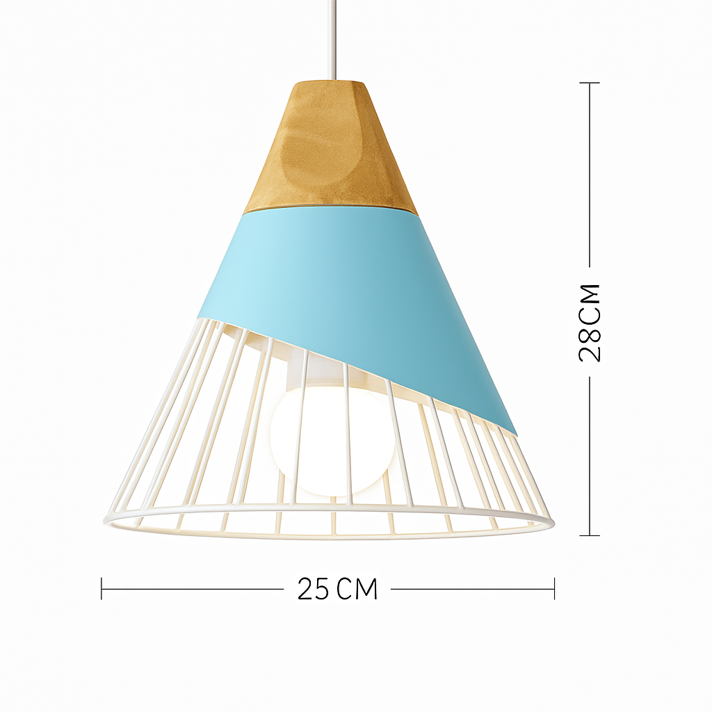 Nexa Modern Pendant Light – Striking Metal and Wood Design for Stylish Kitchens