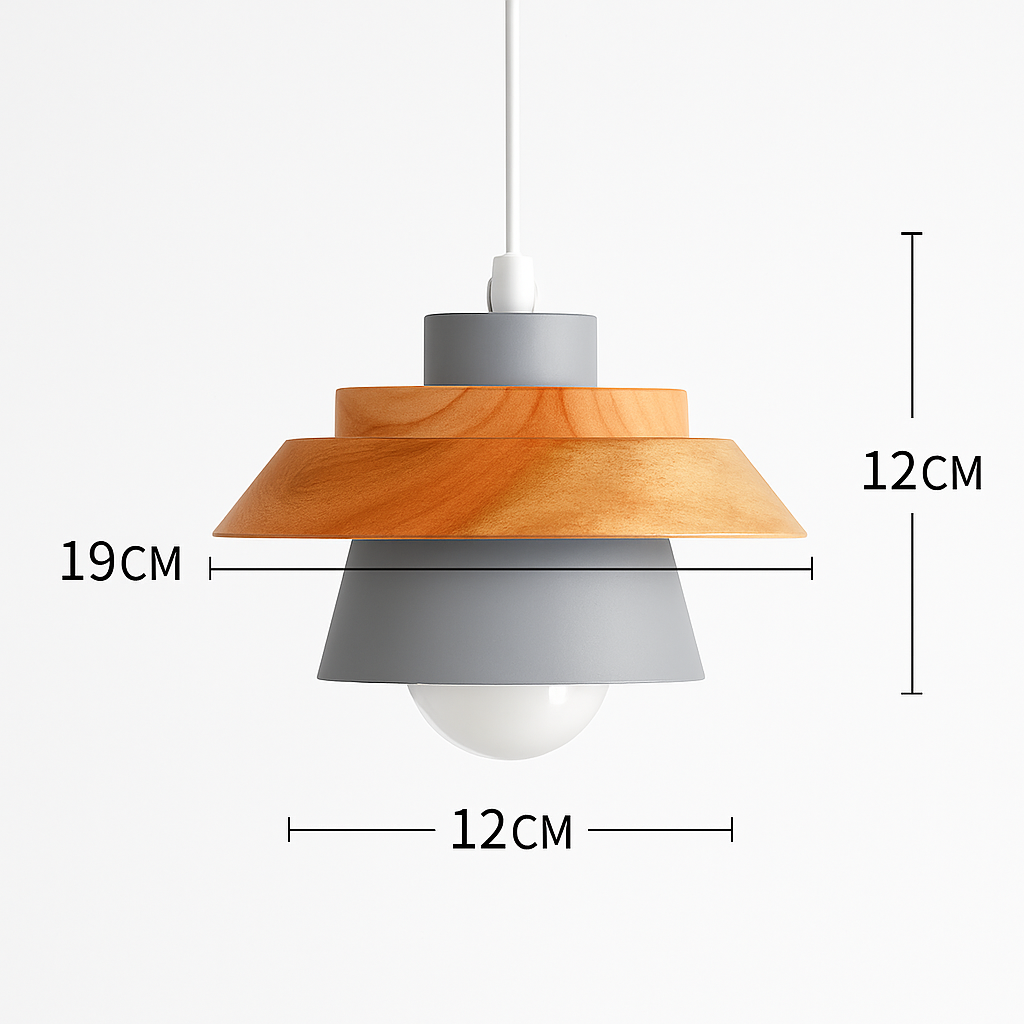 Nexa Modern Pendant Light – Striking Metal and Wood Design for Stylish Kitchens