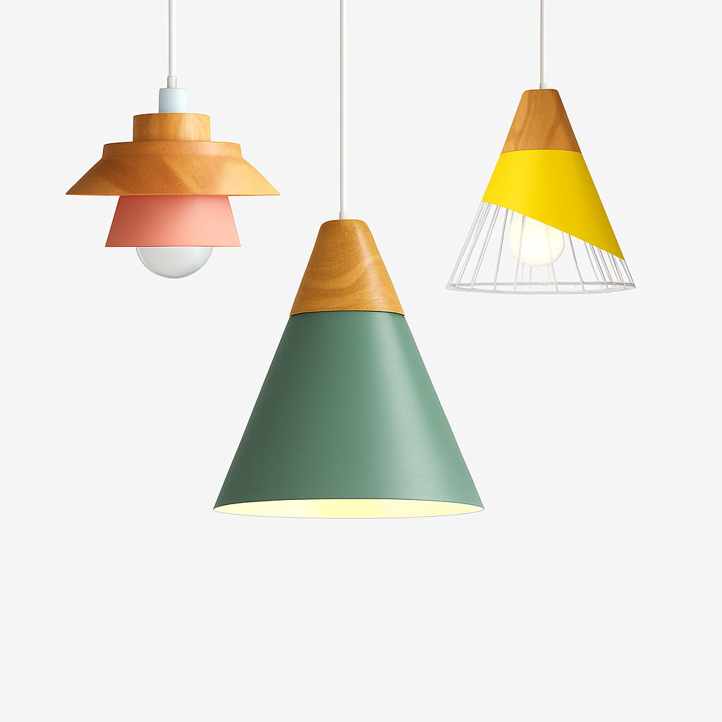 Nexa Modern Pendant Light – Striking Metal and Wood Design for Stylish Kitchens