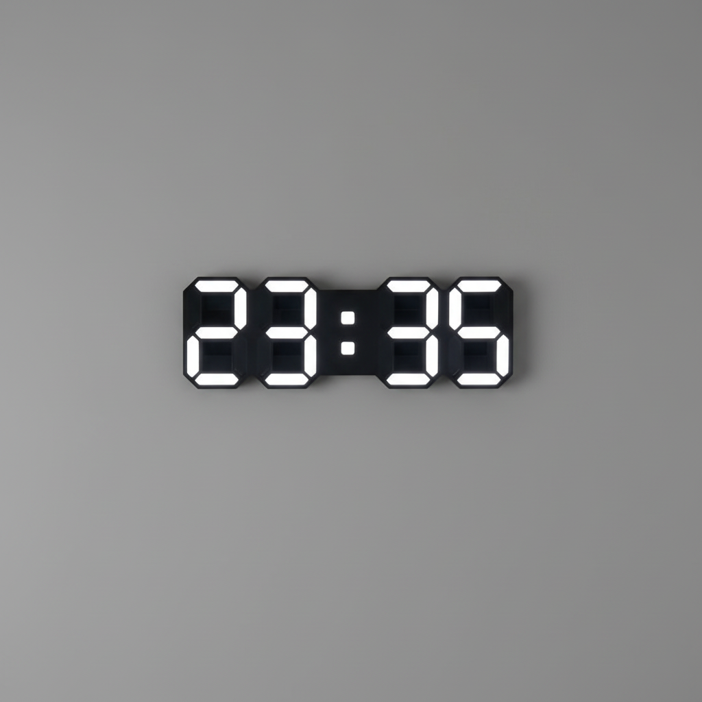 Veltrix Modern 3D LED Digital Wall Clock – Sleek Contemporary Display for Stylish Interiors