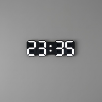 Veltrix Modern 3D LED Digital Wall Clock – Sleek Contemporary Display for Stylish Interiors