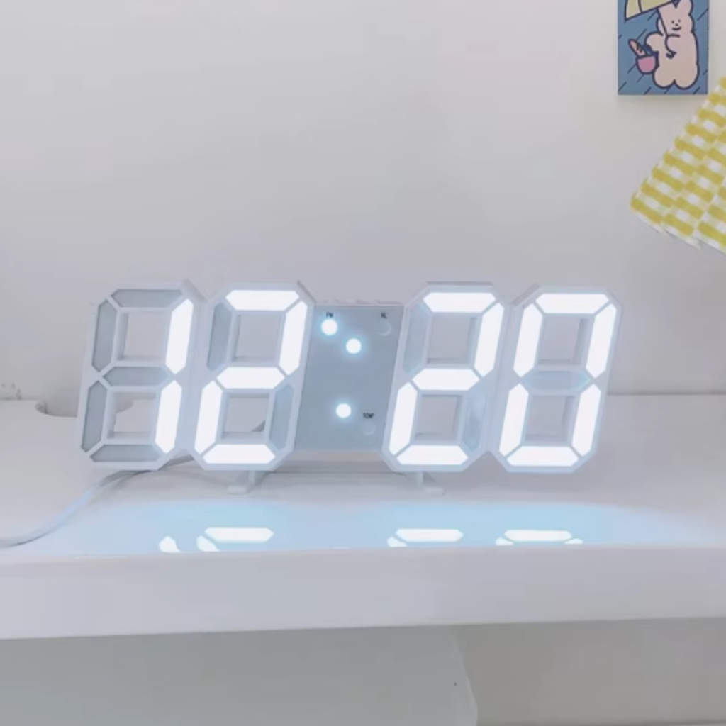 Veltrix Modern 3D LED Digital Wall Clock – Sleek Contemporary Display for Stylish Interiors
