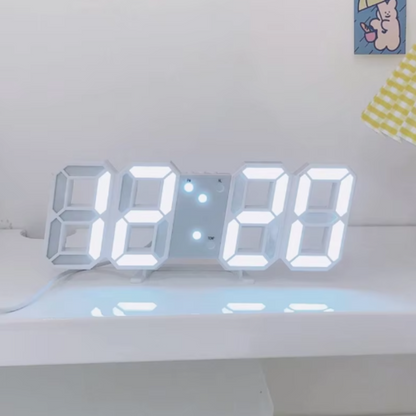 Veltrix Modern 3D LED Digital Wall Clock – Sleek Contemporary Display for Stylish Interiors