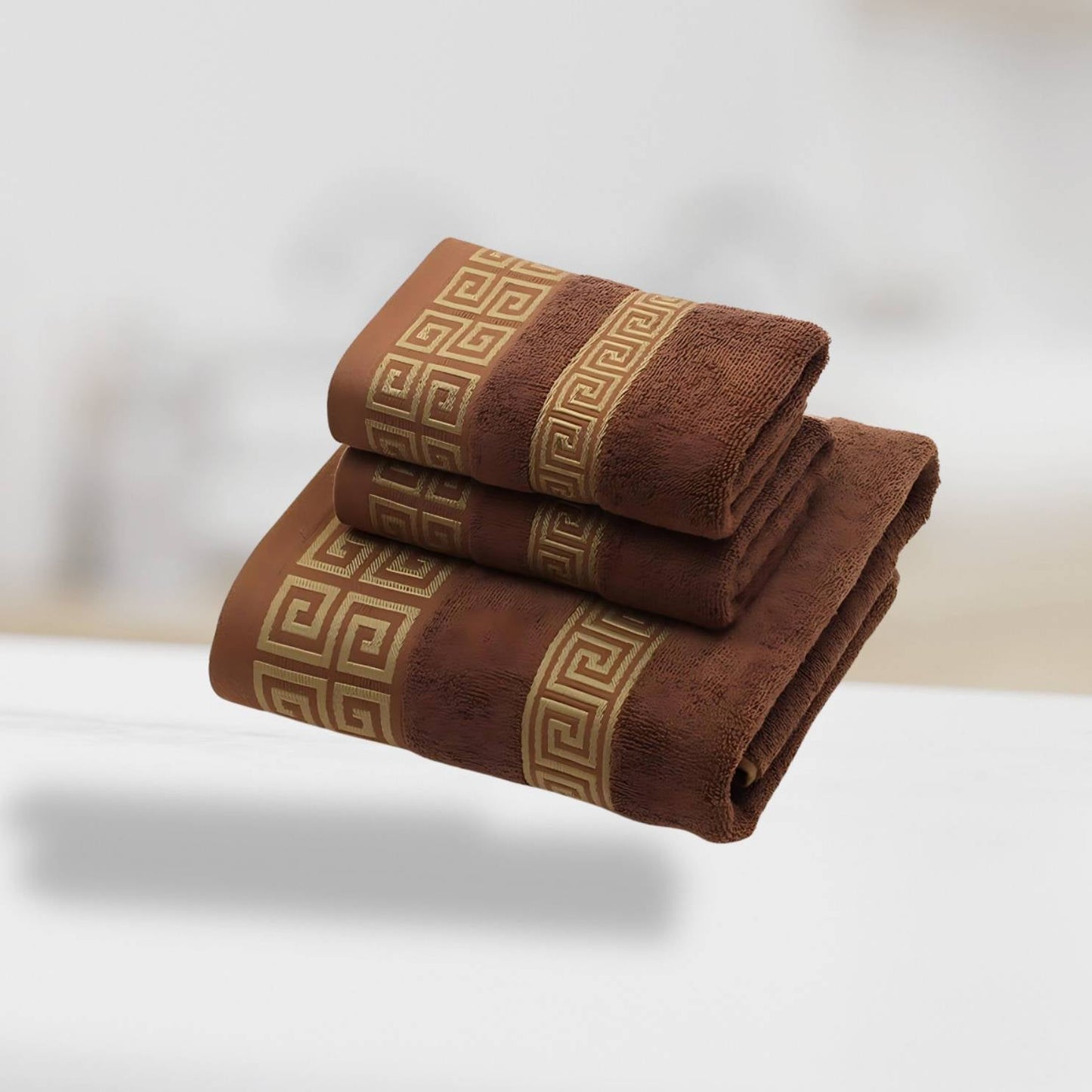 Aurelle Cotton Towel Set for Soft Absorbent Bathroom Comfort
