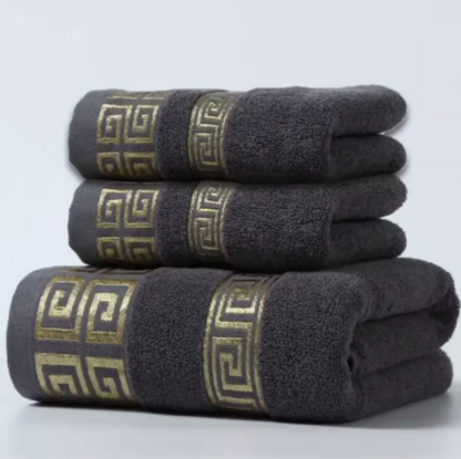 Aurelle Cotton Towel Set for Soft Absorbent Bathroom Comfort