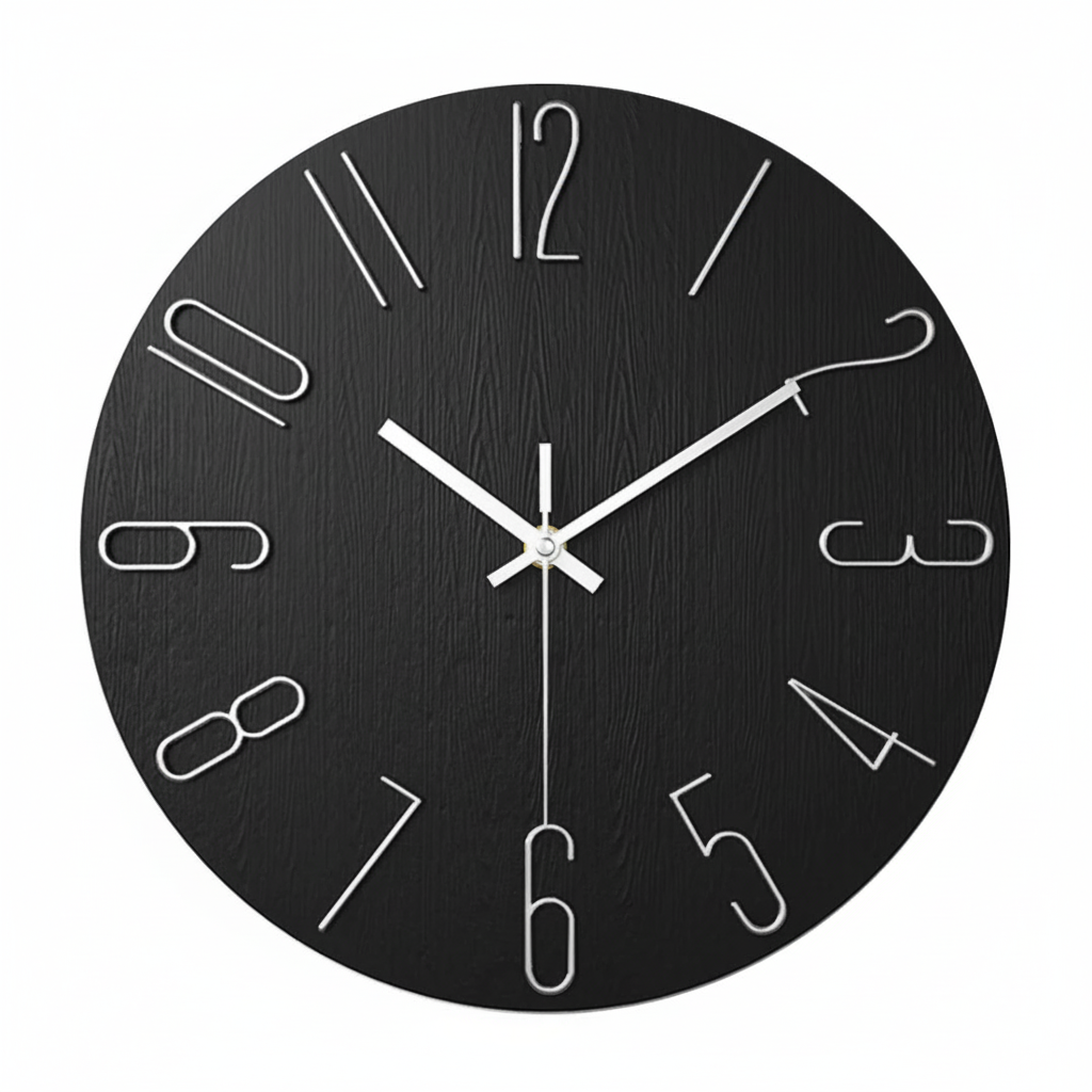 Valmere Modern Wall Clock – Minimalist Silent Design for Elegant Living Spaces