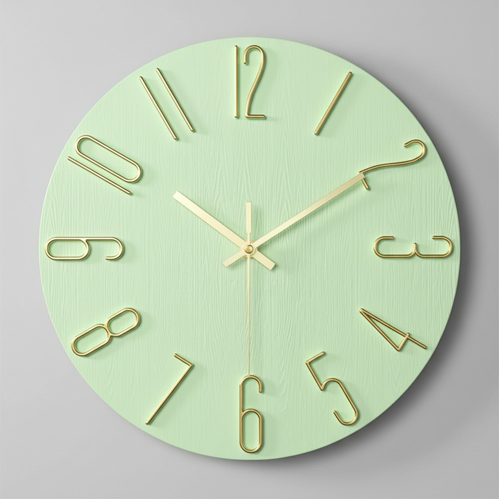 Valmere Modern Wall Clock – Minimalist Silent Design for Elegant Living Spaces