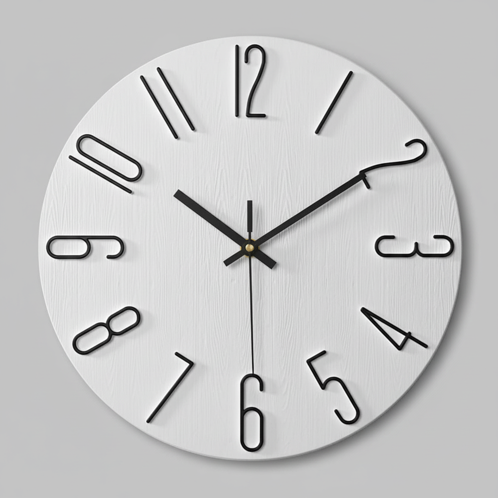 Valmere Modern Wall Clock – Minimalist Silent Design for Elegant Living Spaces