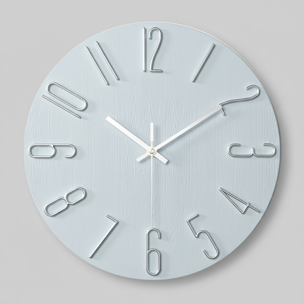 Valmere Modern Wall Clock – Minimalist Silent Design for Elegant Living Spaces