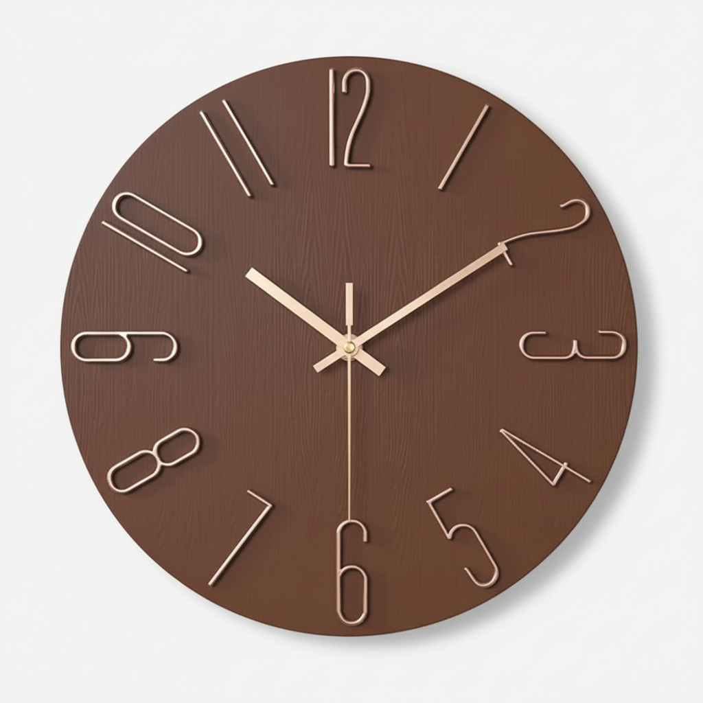 Valmere Modern Wall Clock – Minimalist Silent Design for Elegant Living Spaces