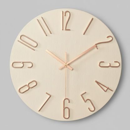 Valmere Modern Wall Clock – Minimalist Silent Design for Elegant Living Spaces