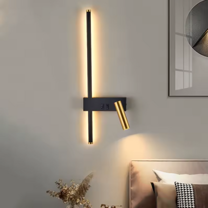Velnora Scandinavian Wall Bedside Lamp – Minimalist Modern Reading Light