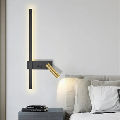 Velnora Scandinavian Wall Bedside Lamp – Minimalist Modern Reading Light