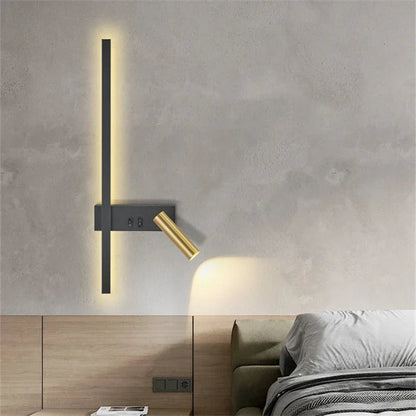 Velnora Scandinavian Wall Bedside Lamp – Minimalist Modern Reading Light