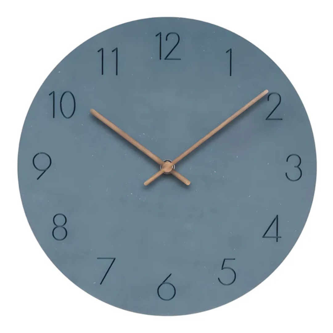 Velnaro Modern Wooden Wall Clock – Silent Minimalist Design for Contemporary Interiors