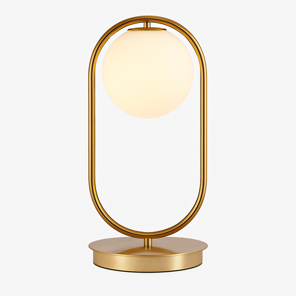 Elivara Modern Gold Bedside Table Lamp – Elegant Glass Ball Design for Cozy Spaces