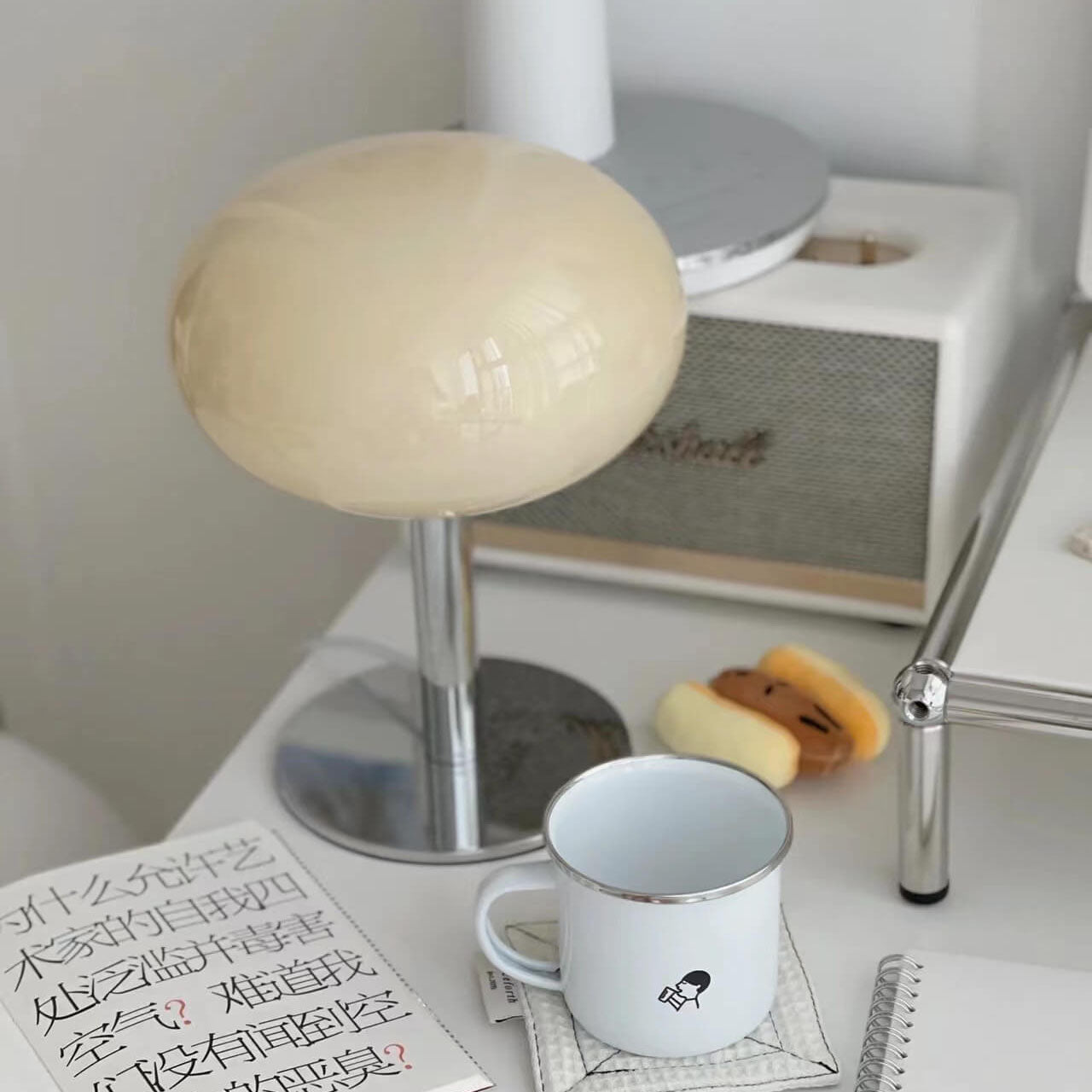 Lumera Vintage Glass Table Lamp for Stylish Bedside or Desk Use
