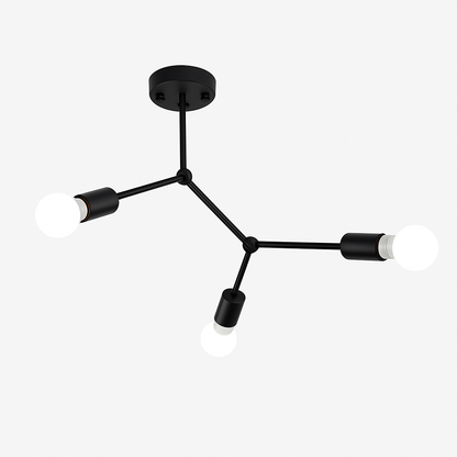 Branchline Retro Ceiling Light with Multi-Head Room Illumination