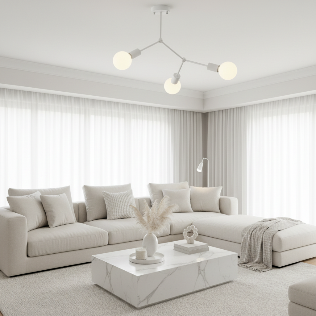 Branchline Retro Ceiling Light with Multi-Head Room Illumination
