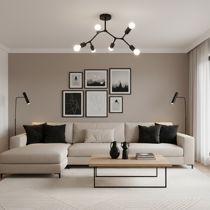 Branchline Retro Ceiling Light with Multi-Head Room Illumination