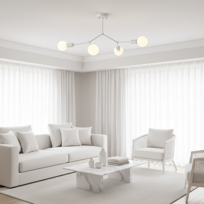 Branchline Retro Ceiling Light with Multi-Head Room Illumination