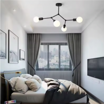 Branchline Retro Ceiling Light with Multi-Head Room Illumination