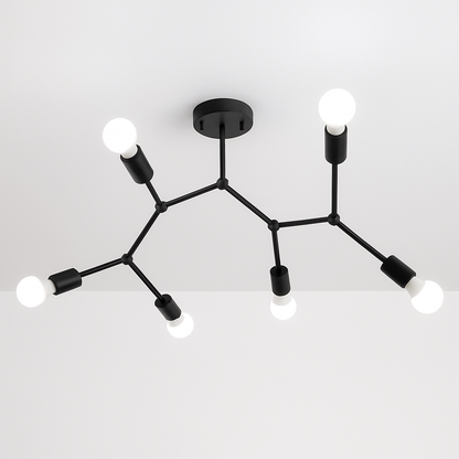 Branchline Retro Ceiling Light with Multi-Head Room Illumination