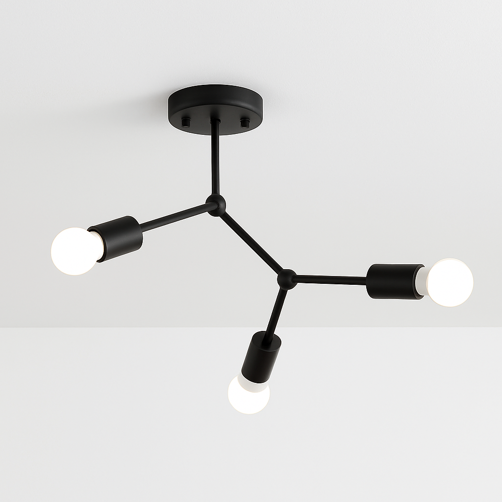 Branchline Retro Ceiling Light with Multi-Head Room Illumination