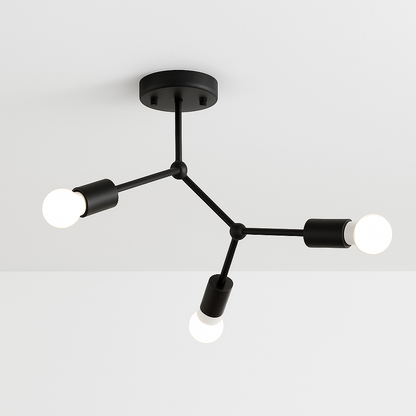 Branchline Retro Ceiling Light with Multi-Head Room Illumination
