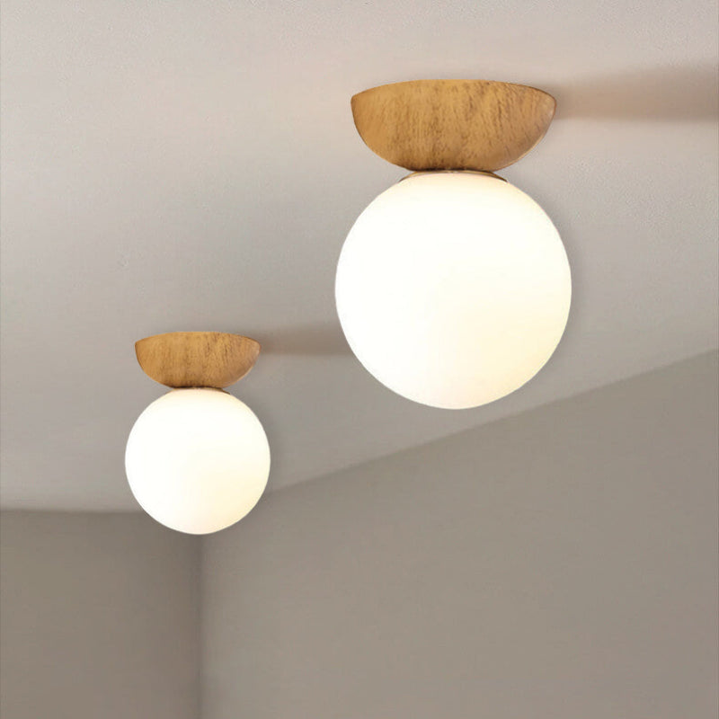 Ovari Modern Minimalist Flush Mount Ceiling Light – Sleek Glass Iron Design for Stylish Living Spaces