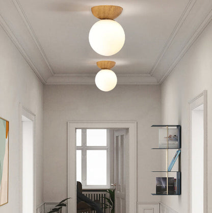 Ovari Modern Minimalist Flush Mount Ceiling Light – Sleek Glass Iron Design for Stylish Living Spaces