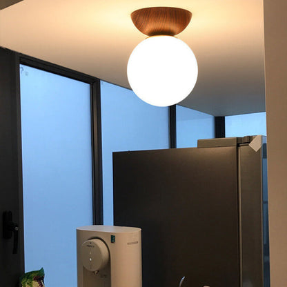 Ovari Modern Minimalist Flush Mount Ceiling Light – Sleek Glass Iron Design for Stylish Living Spaces