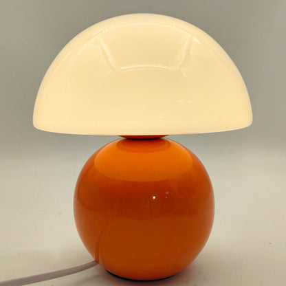 Ceramic Glow Table Lamp with Glass Shade for Bedside Lighting