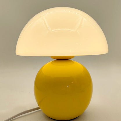 Ceramic Glow Table Lamp with Glass Shade for Bedside Lighting