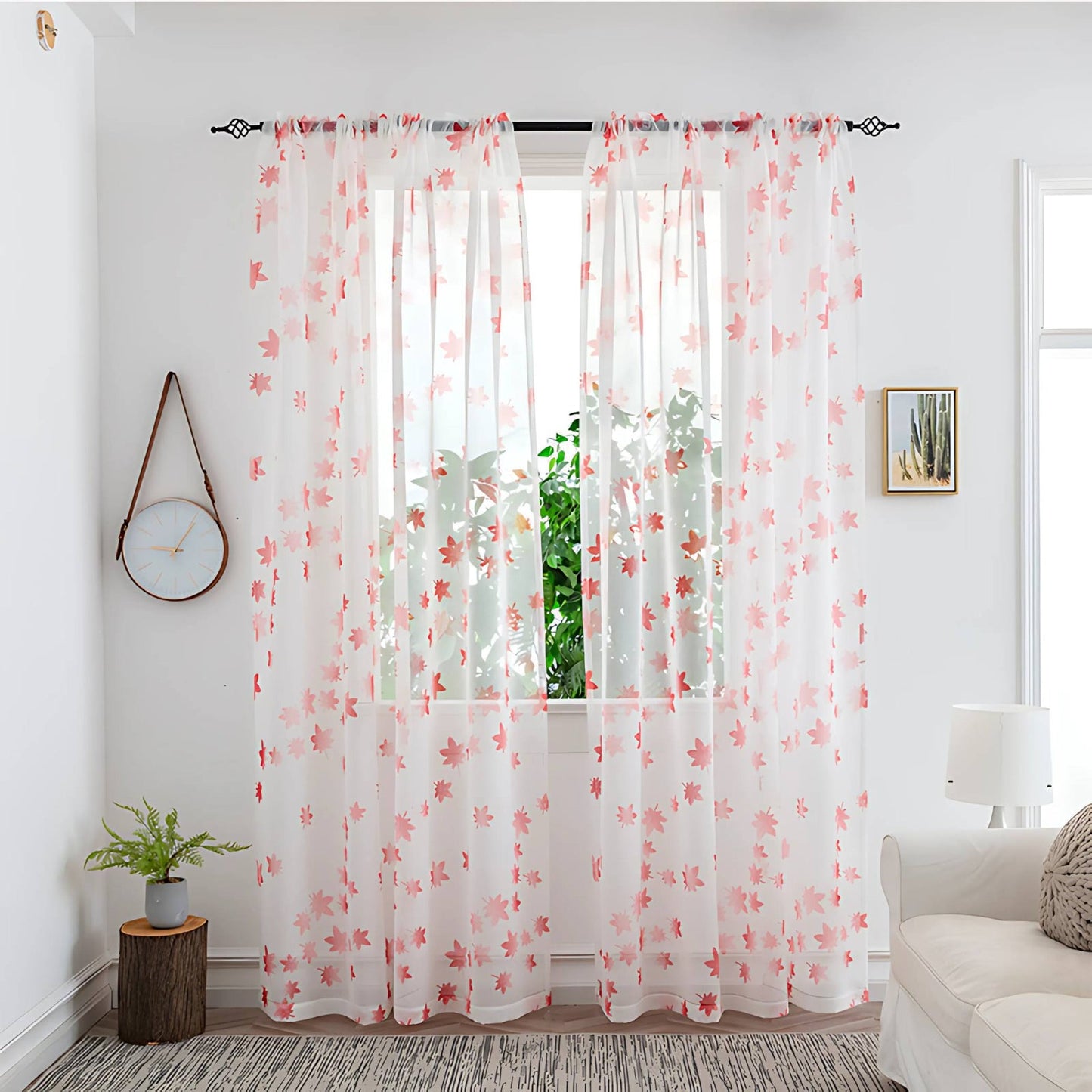 Calira Colourful Sheer Curtain for Soft Light Home Decor
