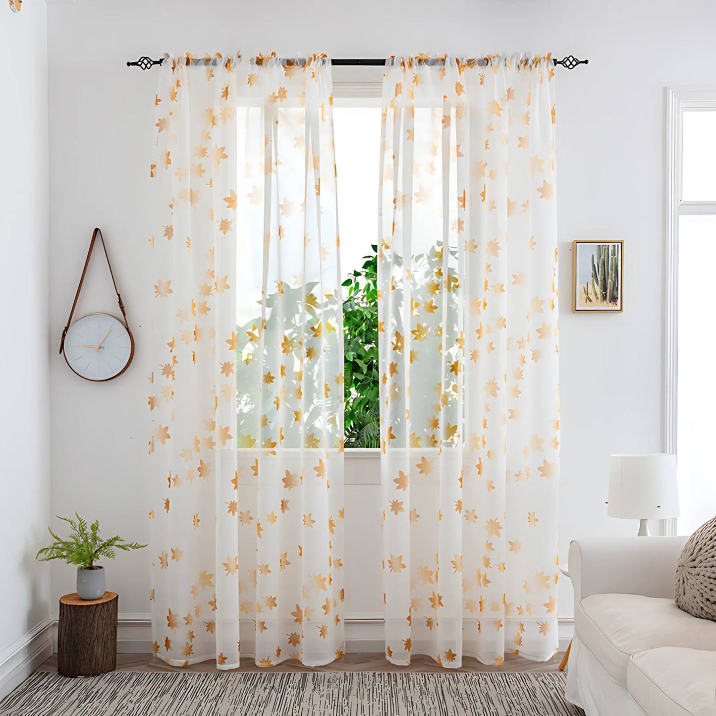Calira Colourful Sheer Curtain for Soft Light Home Decor