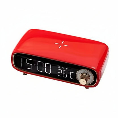 Cavendish Alarm Clock with Wireless Charging Bluetooth Speaker and LED Light